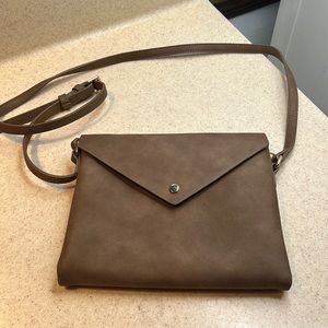 Brown smooth crossbody. New!